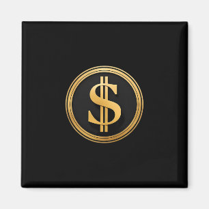 Goldenes Dollarsymbol D.o.g.e. 4. Juli 1776 2025  Magnet