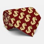 Goldenes Dollarzeichen Krawatte (Gerollt)