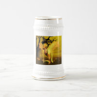 Goldenes Drache-Bier Stein