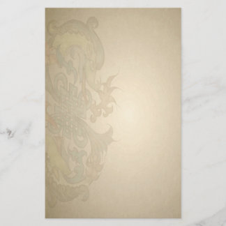 Goldenes Drache-Pergament-Briefpapier Briefpapier