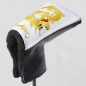 Goldenes Drachen-Design Golf Headcover (3/4 Vorderseite)