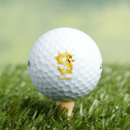 Goldenes Drachen-Design Golfball