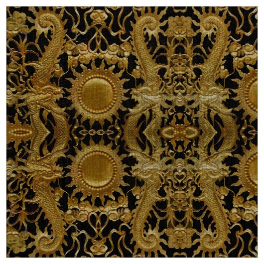 goldenes Drachengewebe Stoff (Muster)