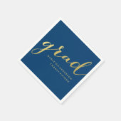 Goldenes Drehbuch für Navy-Abschluss Serviette (Ecke)