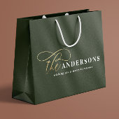 Goldenes Drehbuch Moderne minimale rustikale Weihn Große Geschenktüte