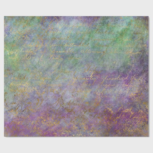 Goldenes Drehbuch zu Lila und grün Geschenkpapier (Flach)