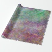 Goldenes Drehbuch zu Lila und grün Geschenkpapier (Ungerollt)