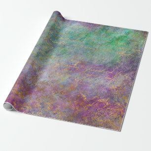 Goldenes Drehbuch zu Lila und grün Geschenkpapier