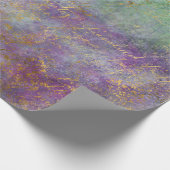 Goldenes Drehbuch zu Lila und grün Geschenkpapier (Ecke)