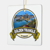 Goldenes Dreieck Pittsburgh Abzeichen Keramikornament (Links)