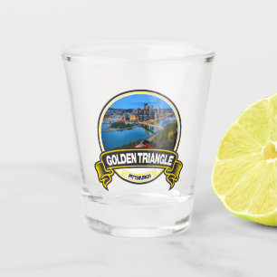 Goldenes Dreieck Pittsburgh Abzeichen Schnapsglas