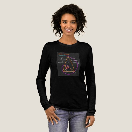 Goldenes Dreieck- und Fibonacci-Zahlen Tri-Blend Shirt (Volle Vorderseite)