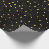 Goldenes Dreiecksmuster Geschenkpapier (Ecke)