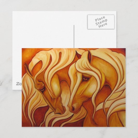 Goldenes Duo Postkarte (Vorne/Hinten)