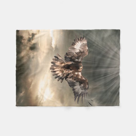 Goldenes Eagle Fleecedecke (Vorderseite (Horizontal))