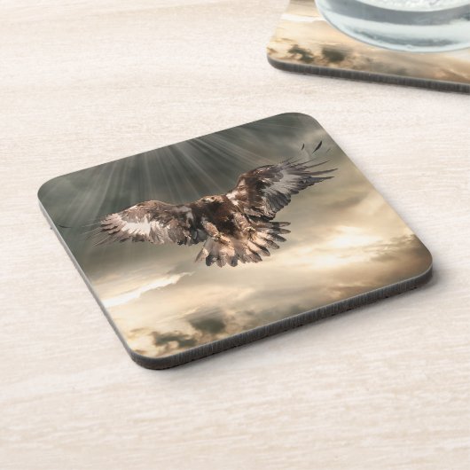 Goldenes Eagle Getränkeuntersetzer (Linke Seite)