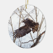 Goldenes Eagle im Flug Keramikornament (Links)