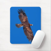Goldenes Eagle im Flug Mousemat (blau) Mousepad (Mit Mouse)