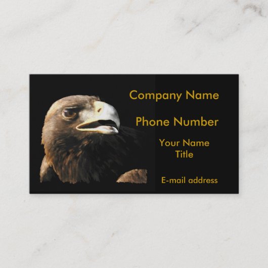 Goldenes Eagle-Porträt Visitenkarte (Vorderseite)