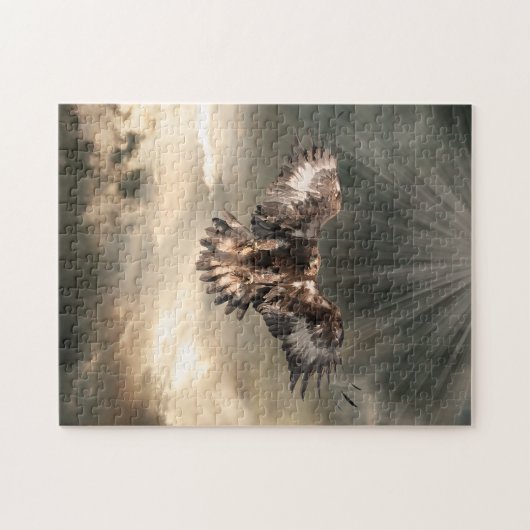 Goldenes Eagle Puzzle (Horizontal)