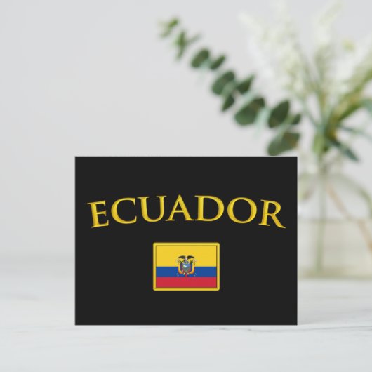 Goldenes Ecuador Postkarte (Stehend Vorderseite)
