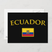 Goldenes Ecuador Postkarte (Vorne/Hinten)