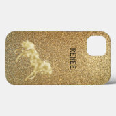 Goldenes Einhorn Case-Mate iPhone Hülle (Rückseite (Horizontal))