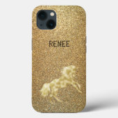 Goldenes Einhorn Case-Mate iPhone Hülle (Rückseite)