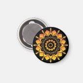Goldenes einzigartiges Mandala-Design-95748 Magnet (Vorderseite/Rückseite)