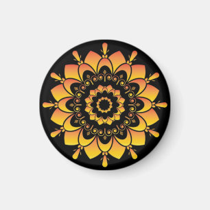 Goldenes einzigartiges Mandala-Design-95748 Magnet