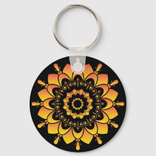 Goldenes einzigartiges Mandala-Design-95748 Schlüsselanhänger