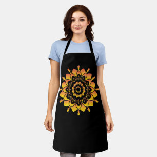 Goldenes einzigartiges Mandala-Design-95748 Schürze