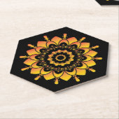 Goldenes einzigartiges Mandala-Design-95748 Untersetzer (angewinkelt)