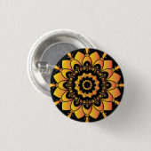 Goldenes einzigartiges Mandala-Design Button (Vorne & Hinten)