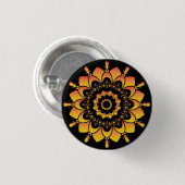 Goldenes einzigartiges Mandala-Design Button (Vorne & Hinten)