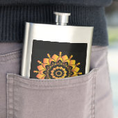 Goldenes einzigartiges Mandala-Design Flachmann (Beispiel)