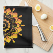 Goldenes einzigartiges Mandala-Design Geschirrtuch (Viertel Falte)