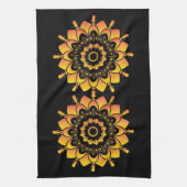 Goldenes einzigartiges Mandala-Design Geschirrtuch (Vertikal)