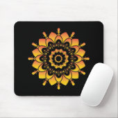 Goldenes einzigartiges Mandala-Design Mousepad (Mit Mouse)