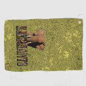 goldenes Elefantendesign, Golfhandtuch (Horizontal)