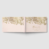 Goldenes, elegantes Hochzeitsgast-Gästebuch Gästebuch (Voll)