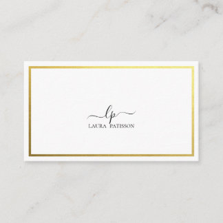 Goldenes elegantes Monogramm mit Qr-Code Visitenkarte