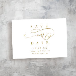 Goldenes, elegantes Romantik-Drehbuch Save the Dat Date