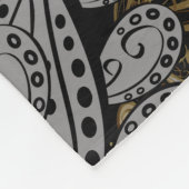 Goldenes Element auf schwarzem Hintergrund. Golden Fleecedecke (Ecke)