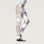 goldenes Element des Blumendamastes Leggings (Rechts)