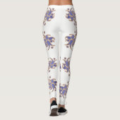 goldenes Element des Blumendamastes Leggings (Rückseite)