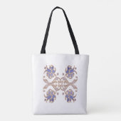 goldenes Element des Blumendamastes Tasche (Rückseite)