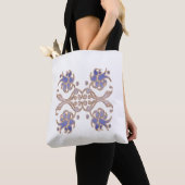 goldenes Element des Blumendamastes Tasche (Von Nahem)