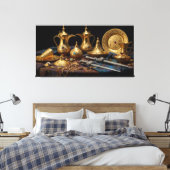 Goldenes Erbe - Ein Meisterwerk der Eleganz Leinwanddruck (Insitu (Schlafzimmer))