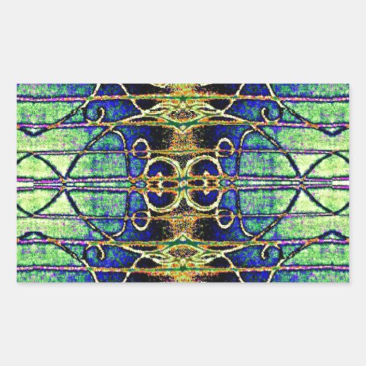 Goldenes Etching Rechteckiger Aufkleber (Vorderseite)